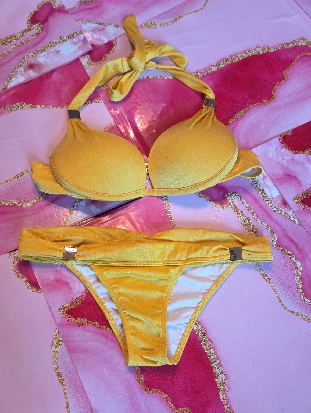 Victoria's Secret Bright Yellow Bikini Bottoms